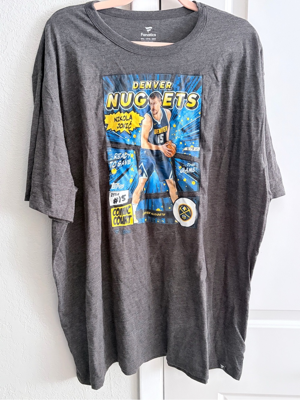 Fanatics Charcoal Crew Neck Tee - Dark Gray